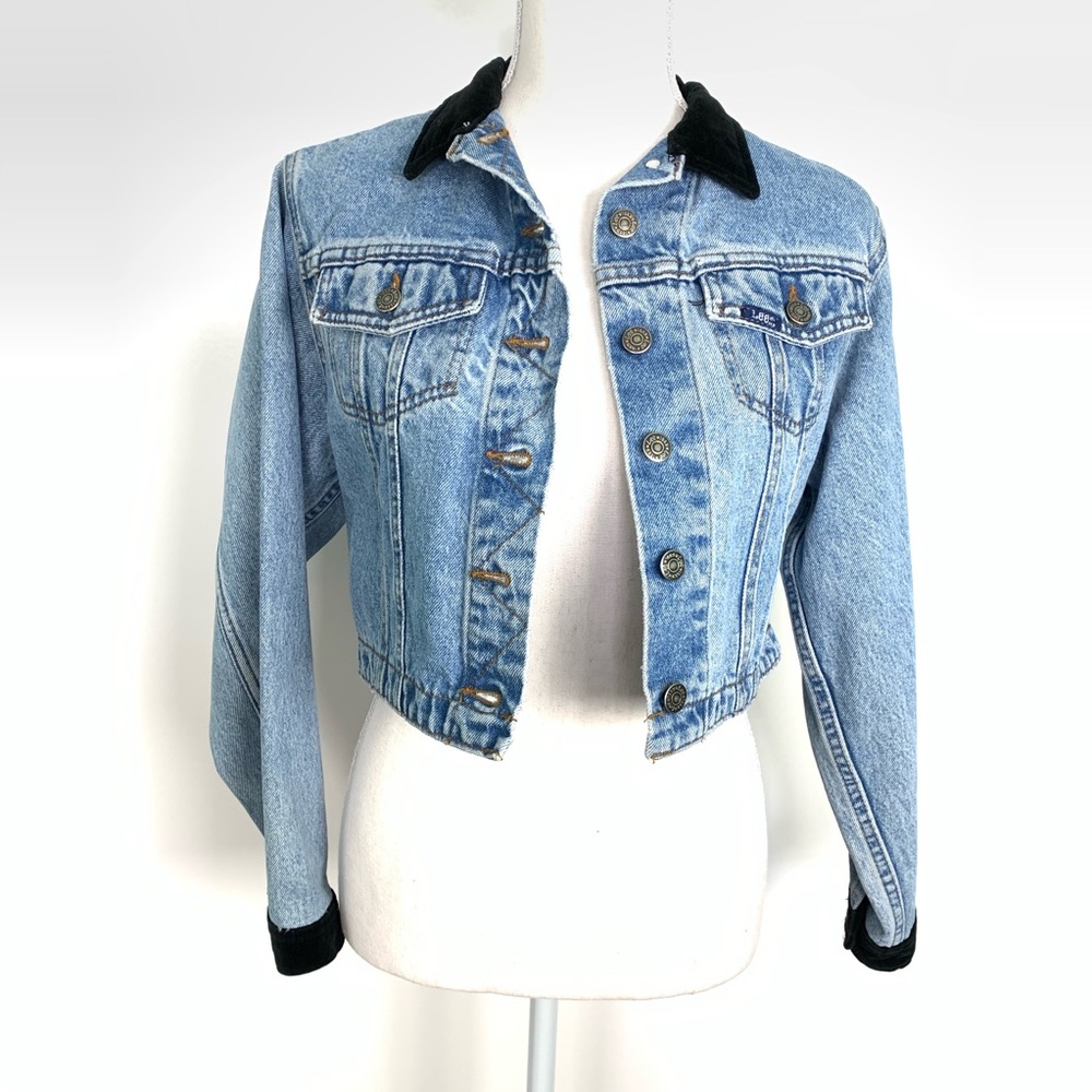 Vintage Lee Cropped Denim Jacket 100% Cotton Small